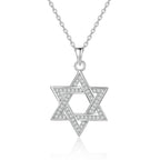 Star of David Necklace with Pavé Moissanite in 925 Sterling Silver