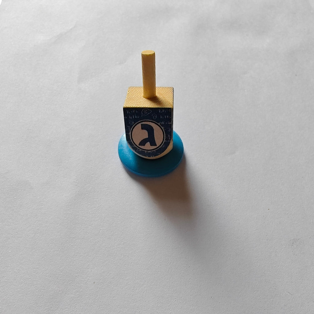 Wooden Dreidels for Hanukkah, Mixed Painted Set