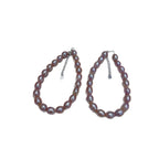 Purple Freshwater Pearl Bracelet with 925 Sterling Silver Clasp, 6-7 mm