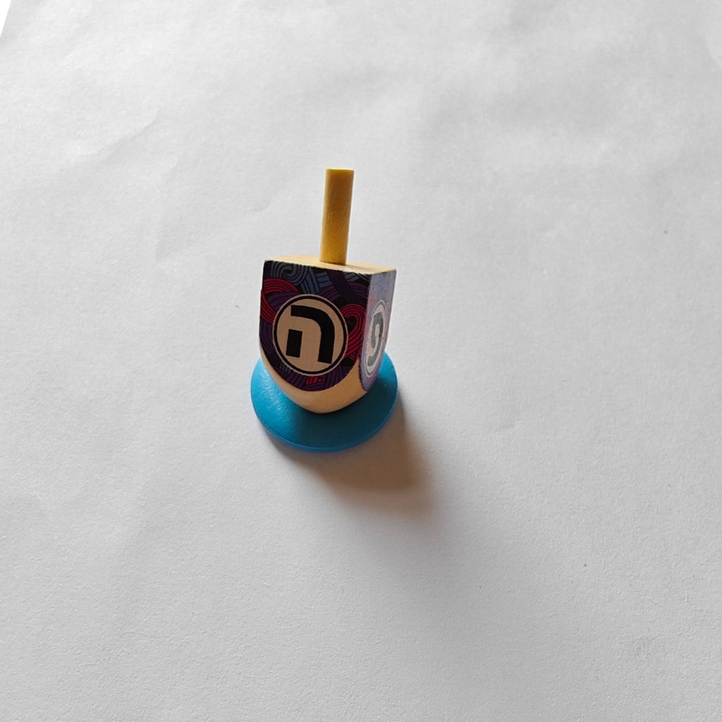Wooden Dreidels for Hanukkah, Mixed Painted Set