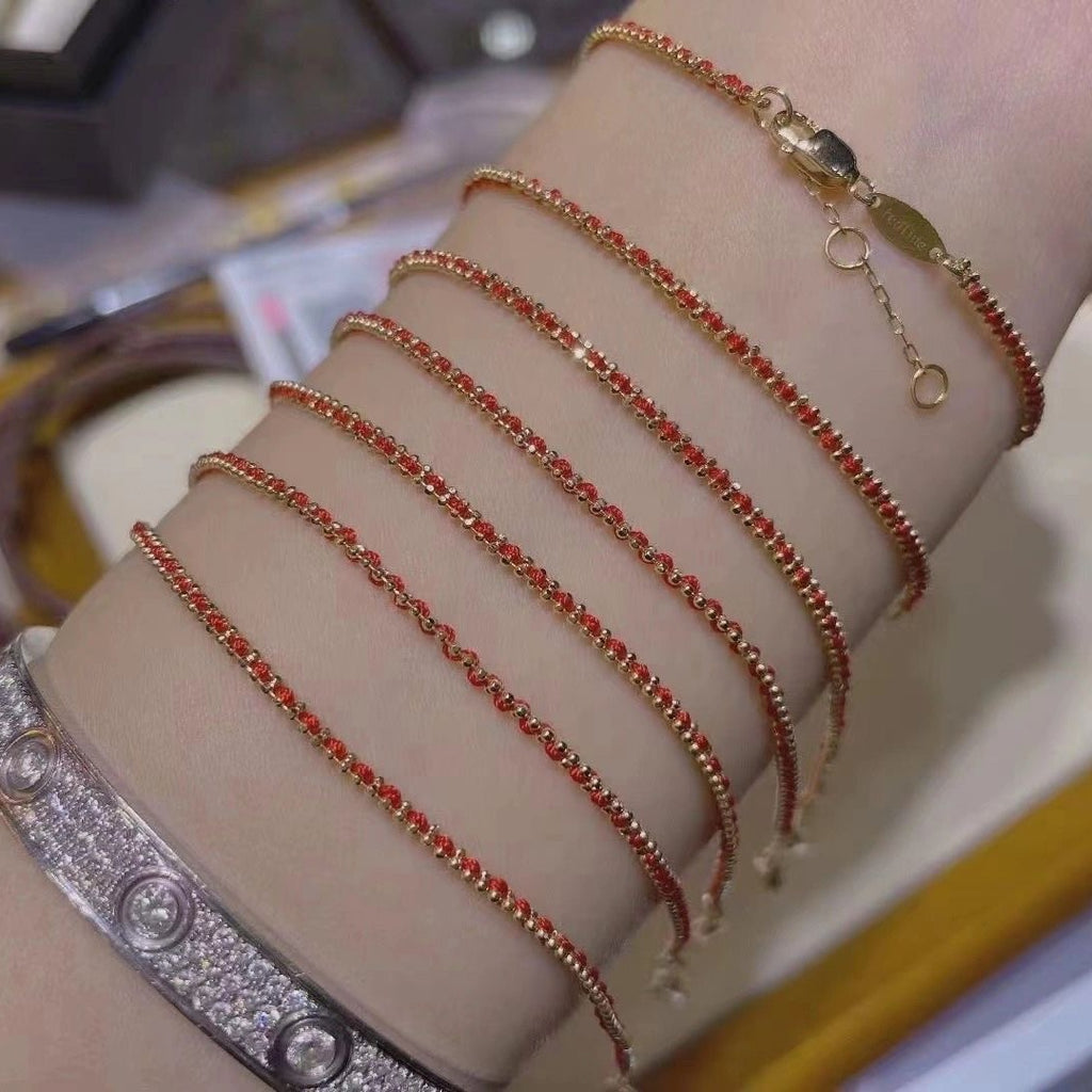 Red String Bracelet with 925 Sterling Silver Charm, Kabbalah Protection