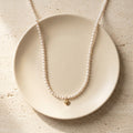Pearl Heart Necklace Shell Pearl Strand Gold Heart