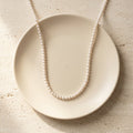 Pearl Necklace In Sterling Silver Crystal Pearl Strand