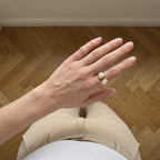 Twin Baroque Pearl Ring in 18K Gold-Plated Stainless Steel, Open Band - everyday wear 2