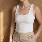 Y Necklace with Ball Beads in 18K Gold-Plated Stainless Steel - everyday wear